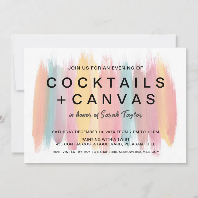 Painting Party Bridal Shower Invitation