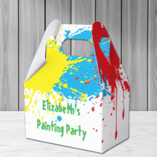 Painting Party Kids Birthday Favor Boxes