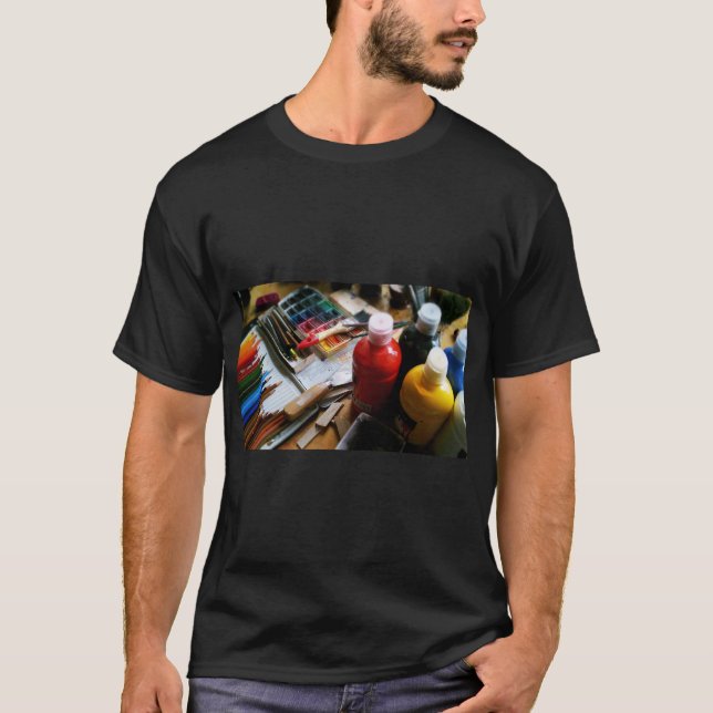Painting Pencils Art Print T-Shirt (Front)