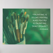 Painting & Poetry Plutarch Quote Print