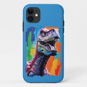 Painting Portrait Of A Tyrannosaurus Rex T-Rex iPhone 11 Case