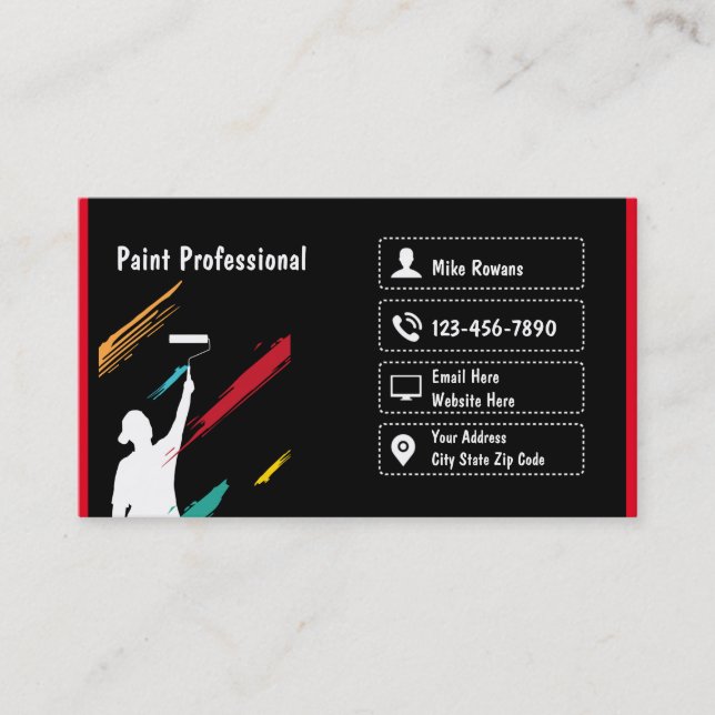 Painting Professional Business Card (Front)