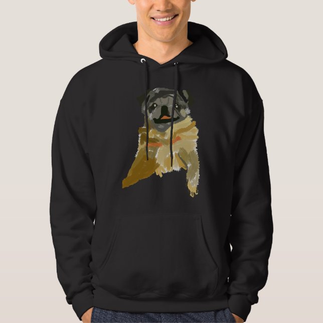 Painting Pug  Dog Breeder Animal Pet Essential T-S Hoodie (Front)
