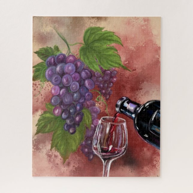 Painting Puzzle In Wine There Is Truth - Cheers (Vertical)