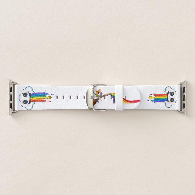 Painting Rainbows Laughing Clouds Apple Watch Band (Band)