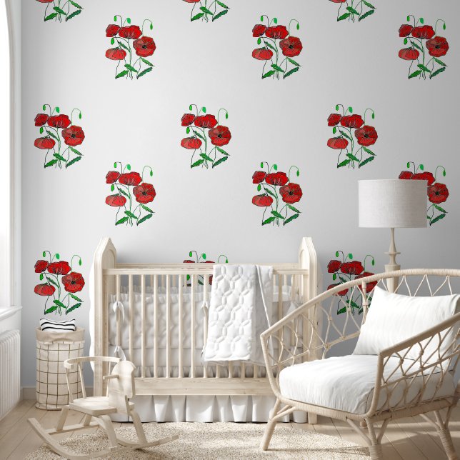 Painting Red Poppies Wallpaper (Kids)