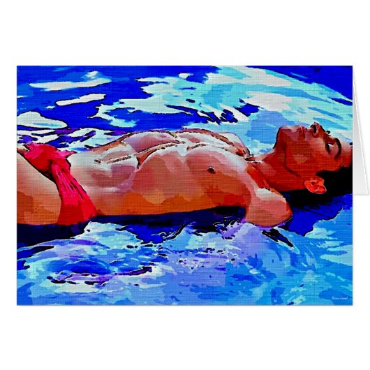 Painting: Reflections in Blue Cards (Front Horizontal)