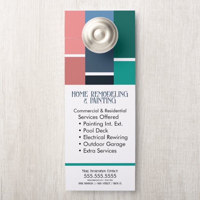 Painting Remodeling Home Services Door Hanger (On Knob)