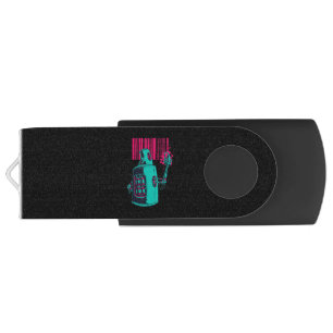 Painting   Robot Spray Painting Grafi Bar Code Flash Drive