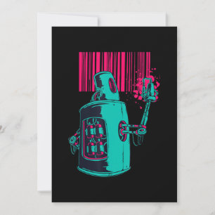 Painting   Robot Spray Painting Grafi Bar Code Invitation
