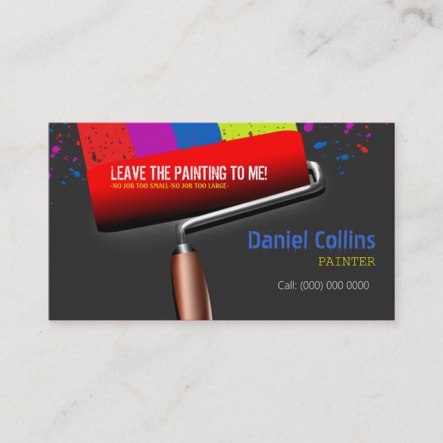 Painting Roller Painter Business Card (Front)