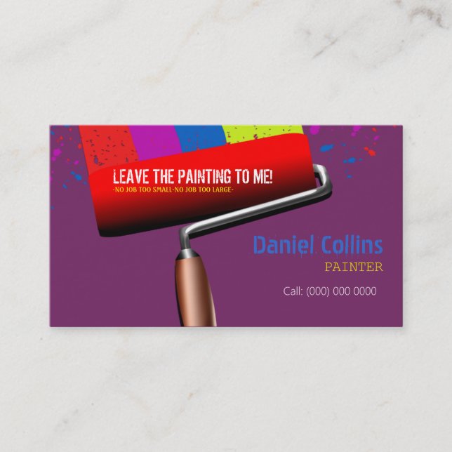 Painting Roller Painter Business Card (Front)