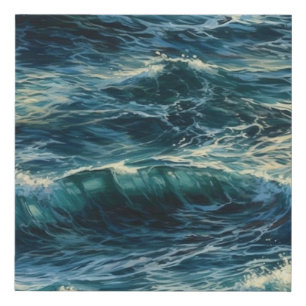 Painting Sea Surges Faux Canvas Print