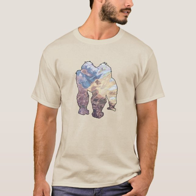 PAINTING SERIES - BLUE MONKEY FIRE LIGHT T-Shirt (Front)