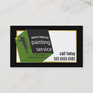Painting Service Colorful Budget Value New Cube Business Card