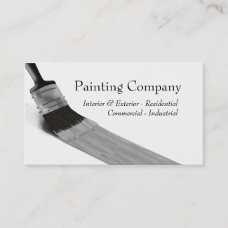 Painting Service Company Brush Gray Business Card