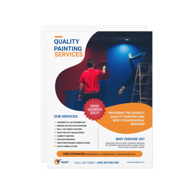 Painting Service Flyer Template (Front/Back In Situ)