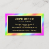 Painting Service Gold Rainbow Paint Roller Painter Business Card (Back)