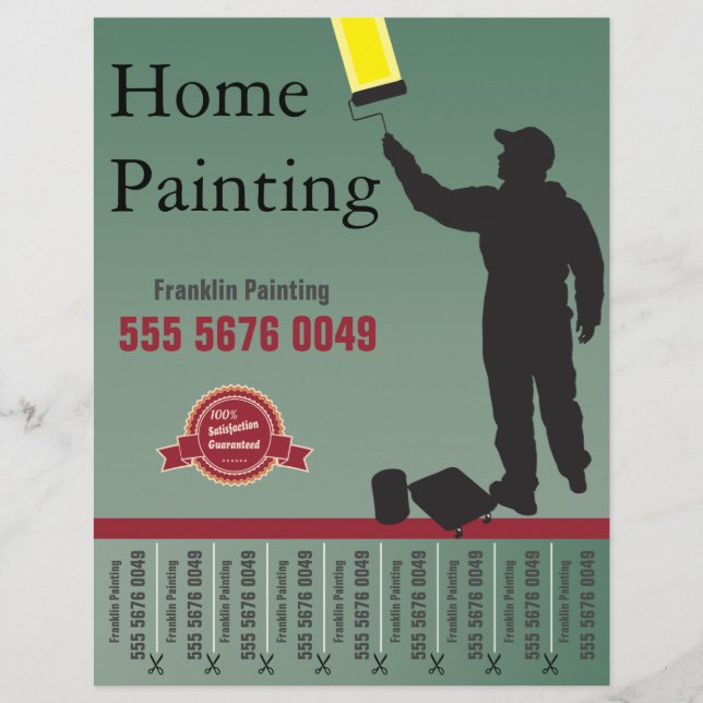Painting Service Handyman Small Business Flyer (Front)