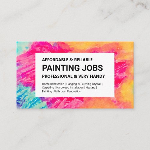 Painting Service  Job business card