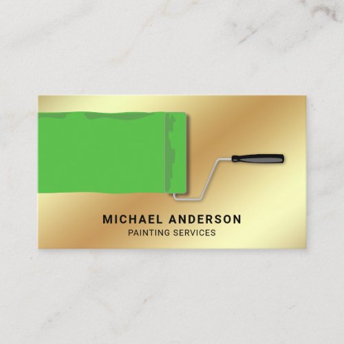 Painting Service Paint Roller Professional Painter Business Card