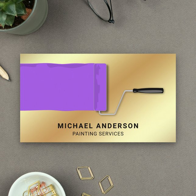Painting Service Paint Roller Professional Painter Business Card (Creator Uploaded)
