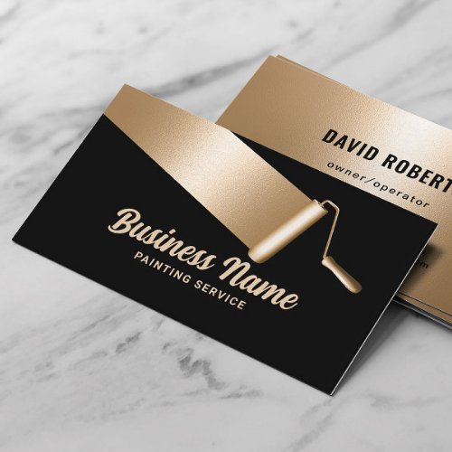 Painting Service Professional Gold House Painter Business Card