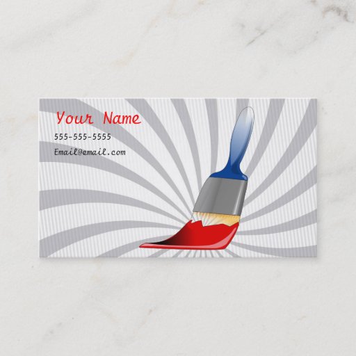 Customizable Painting Services Business Card