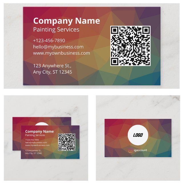Painting Services Business Card (Painting Services Business Cards)