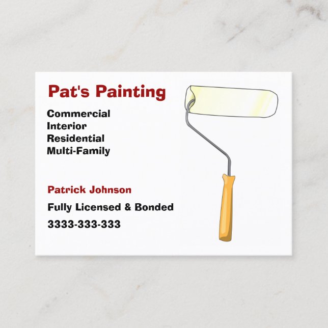 Painting Services Business Cards (Front)