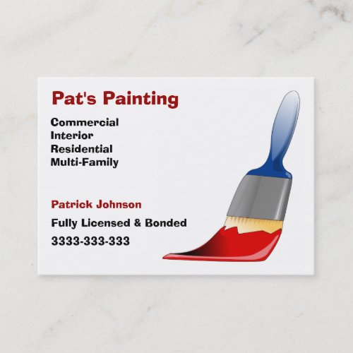 Painter businesscards business card