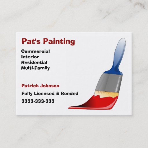 Customizable Painter businesscards business card