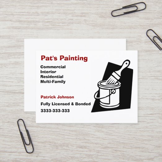 Painting Services Business Cards Business Card Printing Zazzle