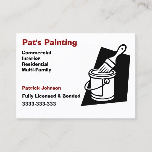 Painter businesscards business card templates
