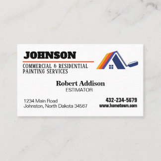 Painting Services Commercial and Residential Business Card