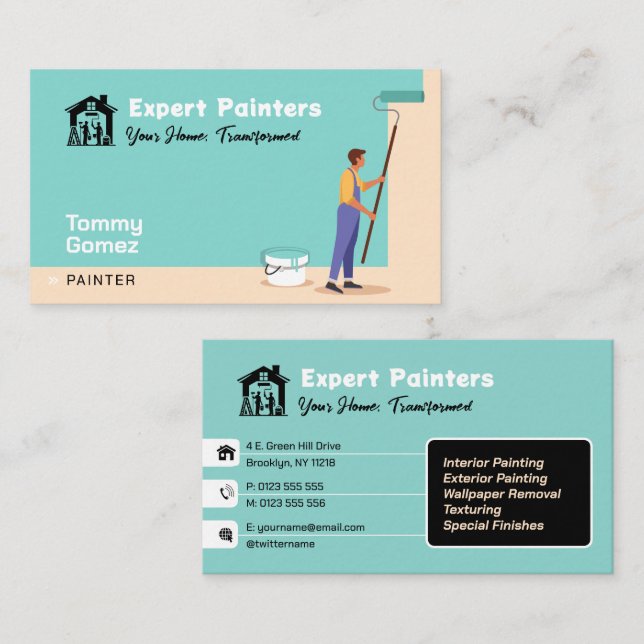 Painting Services | Expert Painters Business Card (Front/Back)