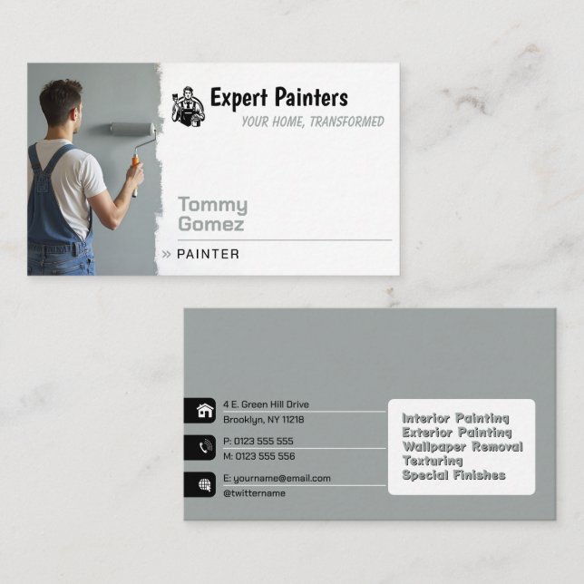 Painting Services | Expert Painters Business Card (Front/Back)