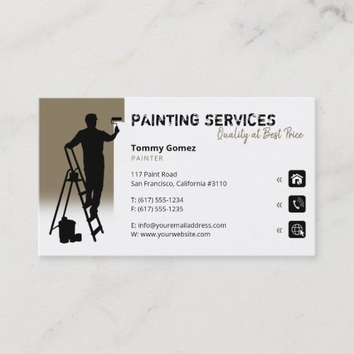 Painting Services  Painter at work Business Card