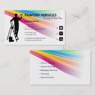 Painting Services | Painter at work Business Card