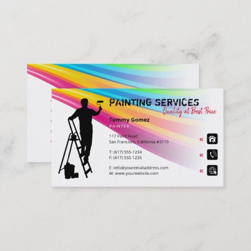 Painting Services  Painter at work Business Card