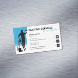 Painting Services | Painter At Work Business Card Magnet at Zazzle