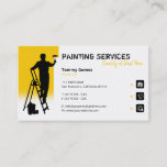Painting Services | Painter At Work Yellow Business Card at Zazzle
