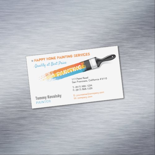 Painting Services  Painters Business Card Magnet