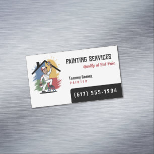 Painting Services   Painters Business Card Magnet