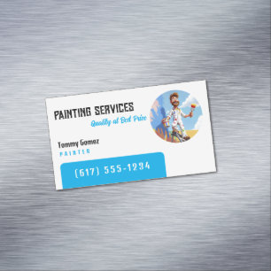 Painting Services   Painters Business Card Magnet