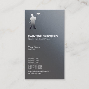 Painting Services Painters Silver Business Card