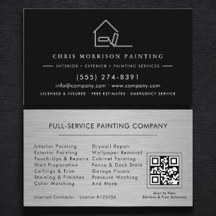 Painting Services QR Code Business Card