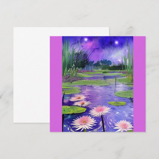 Painting Starry night at the Pond (Front/Back)