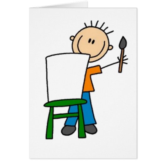 Painting Stick Figure Cards (Front)