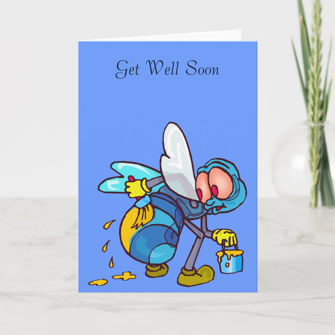 Painting Stripes Get Well Card | Zazzle